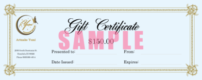 Artmakeyumi Gift Certificate $150